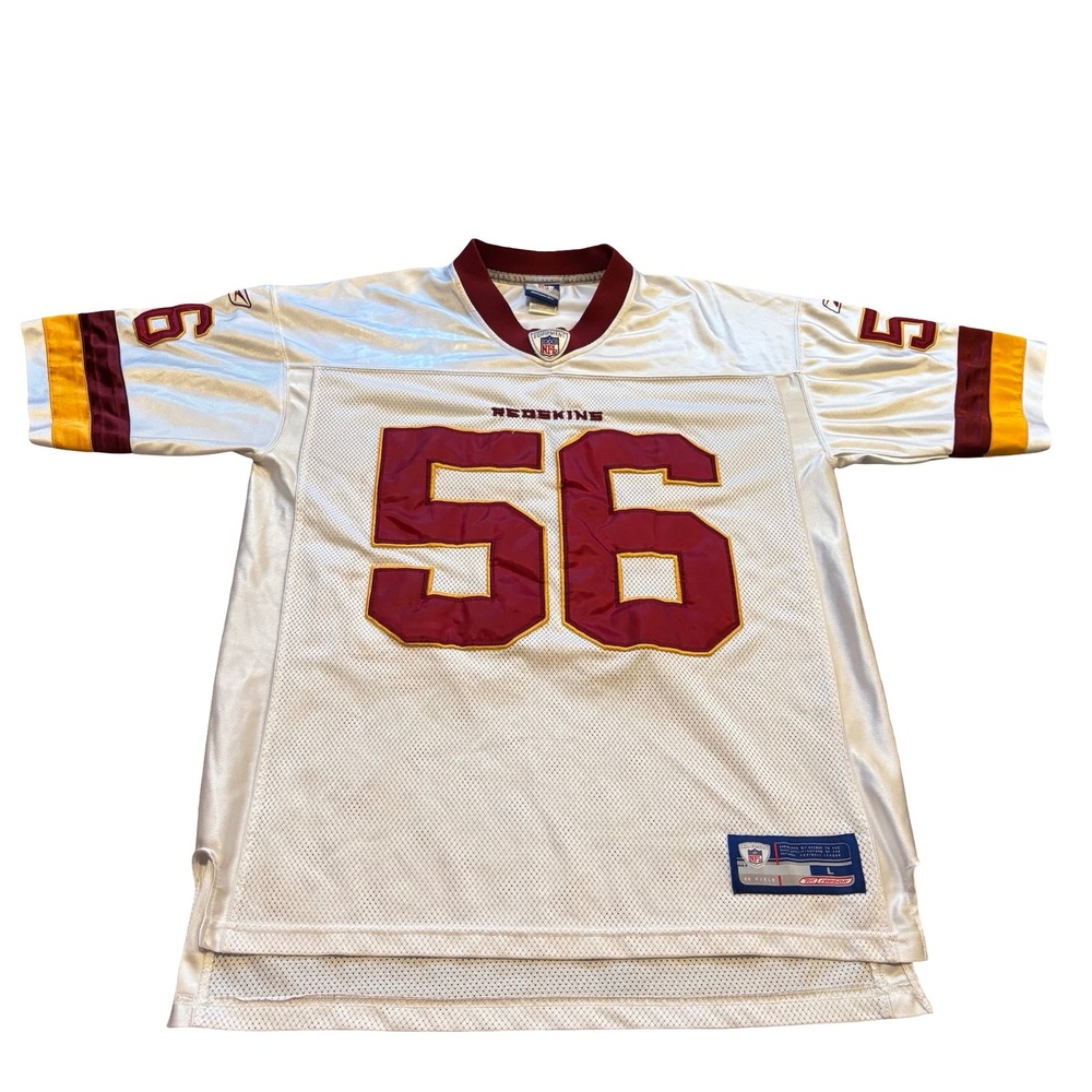 Mens Reebok LaVar Arrington Washington Redskins NFL Jersey White 56‎ Large